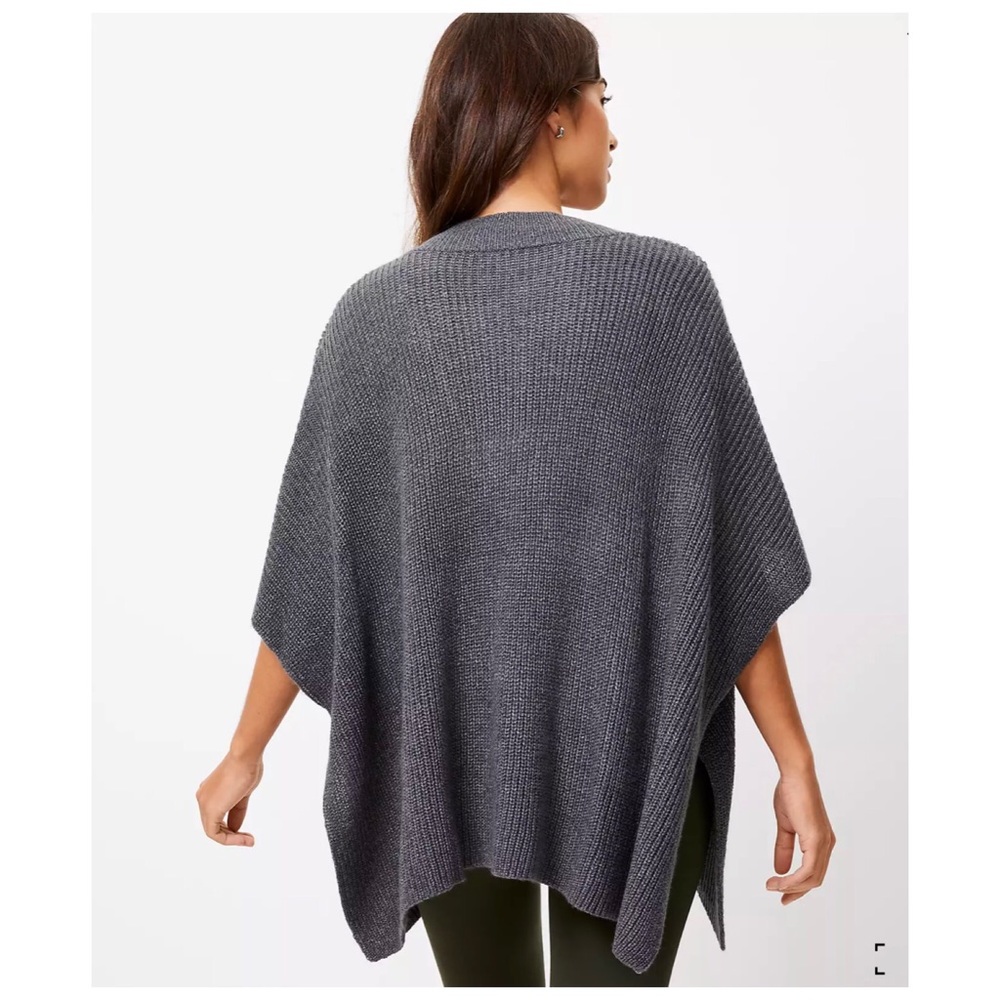 LOFT V-Neck Poncho - Picture 2 of 3